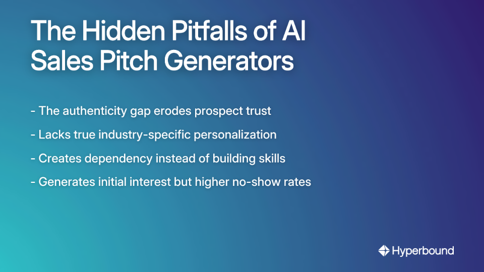 The Hidden Pitfalls of AI Sales Pitch Generators