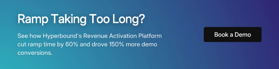 Ramp Taking Too Long? See how Hyperbound's Revenue Activation Platform cut ramp time by 60% and drove 150% more demo conversions. Book a Demo.