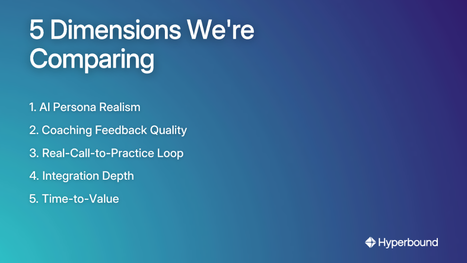5 Dimensions We're Comparing