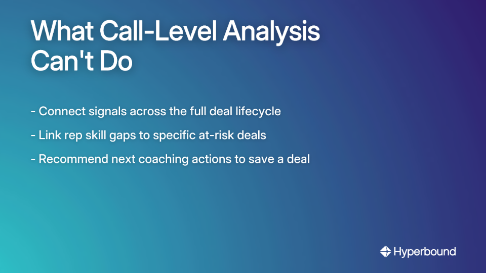 What Call-Level Analysis Can't Do