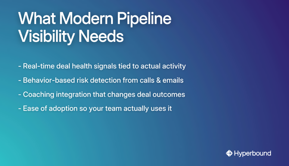 What Modern Pipeline Visibility Needs