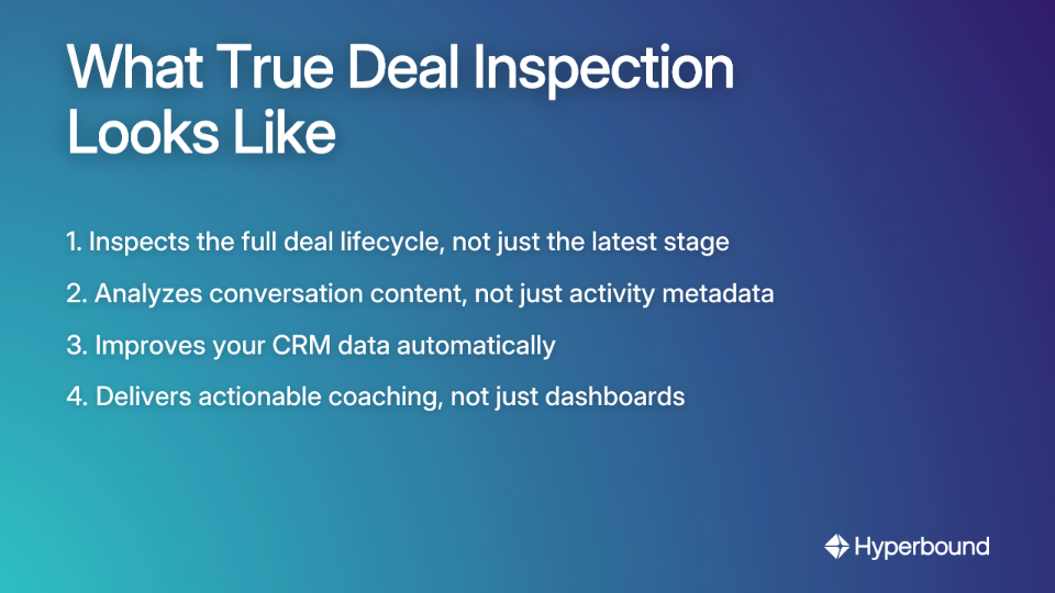 What True Deal Inspection Looks Like