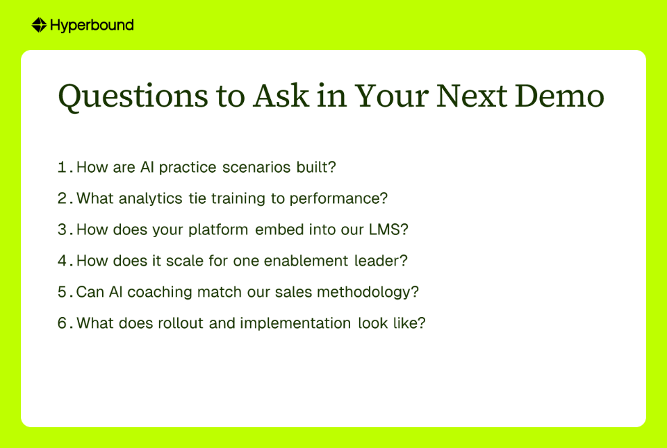 Questions to Ask in Your Next Demo