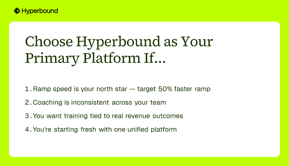 Choose Hyperbound as Your Primary Platform If...
