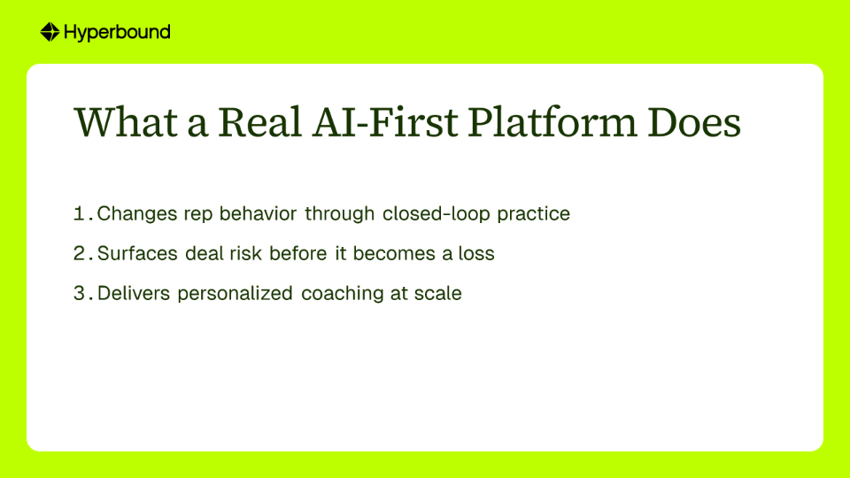 What a Real AI-First Platform Does
