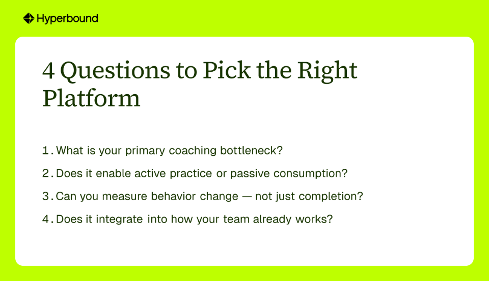 4 Questions to Pick the Right Platform