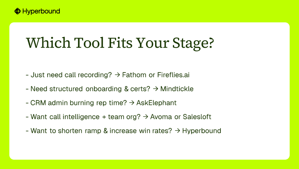 Which Tool Fits Your Stage?