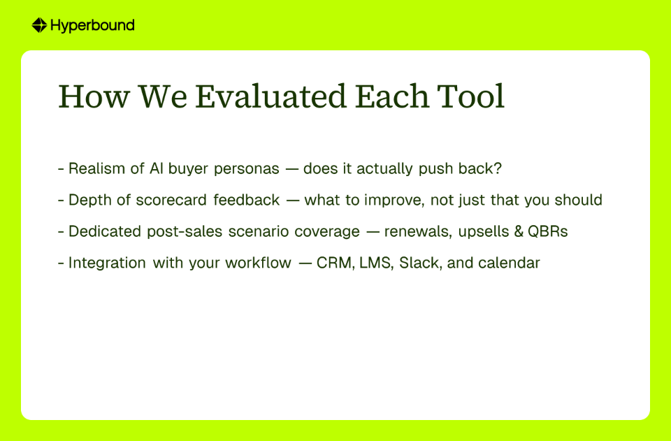 How We Evaluated Each Tool