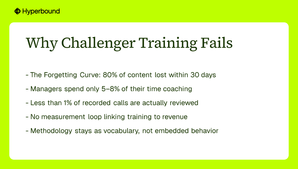 Why Challenger Training Fails