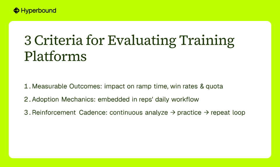 3 Criteria for Evaluating Training Platforms