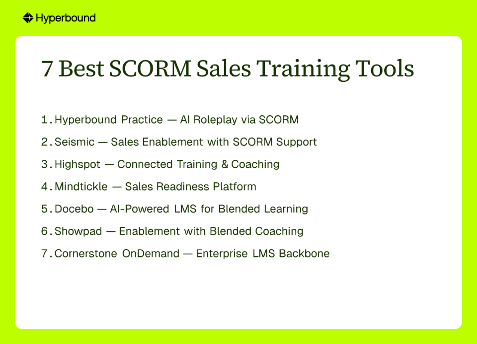 7 Best SCORM Sales Training Tools