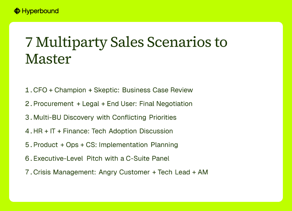 7 Multiparty Sales Scenarios to Master