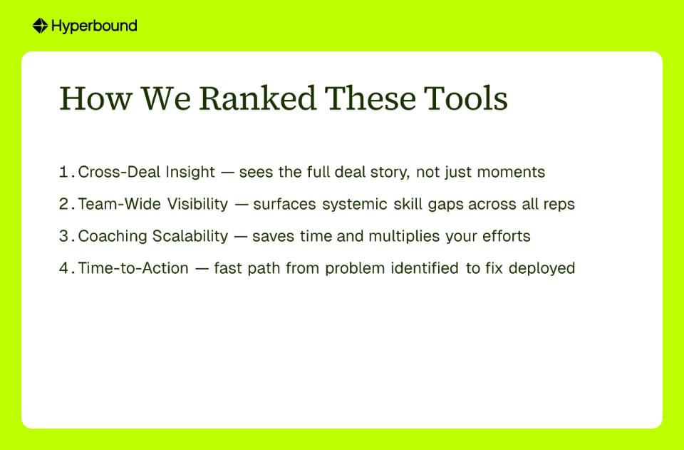 How We Ranked These Tools