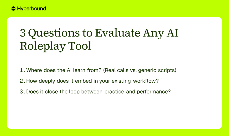 3 Questions to Evaluate Any AI Roleplay Tool