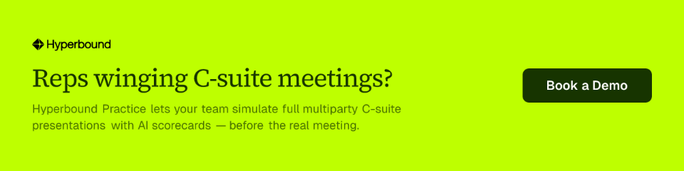 Reps winging C-suite meetings?
