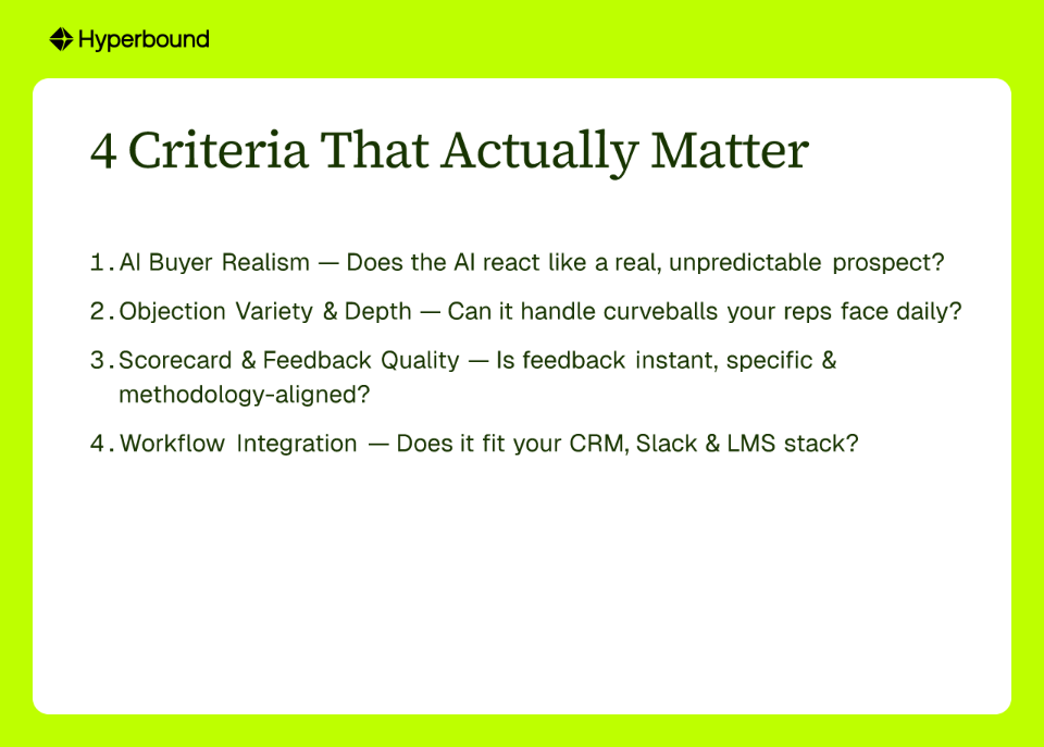 4 Criteria That Actually Matter