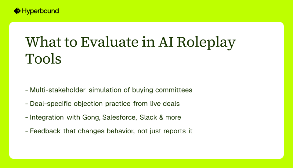 What to Evaluate in AI Roleplay Tools