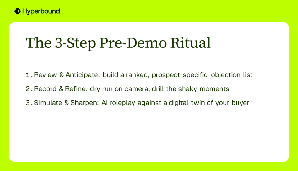The 3-Step Pre-Demo Ritual