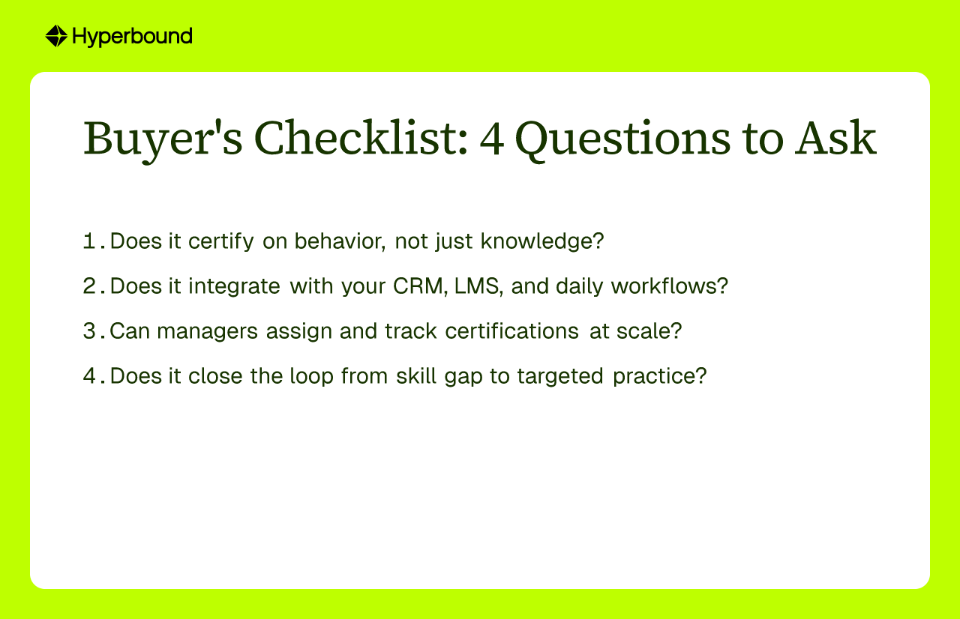 Buyer's Checklist: 4 Questions to Ask