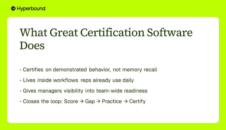 What Great Certification Software Does