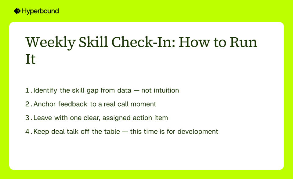 Weekly Skill Check-In: How to Run It