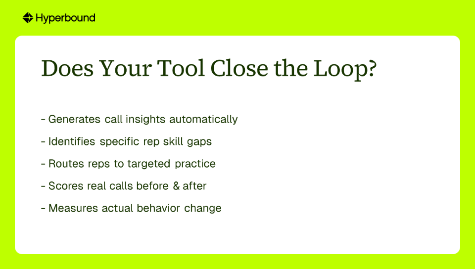 Does Your Tool Close the Loop?