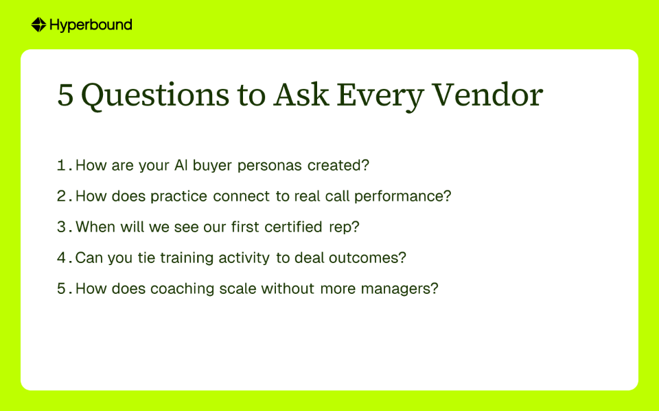 5 Questions to Ask Every Vendor