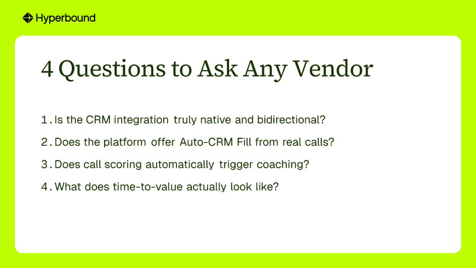 4 Questions to Ask Any Vendor