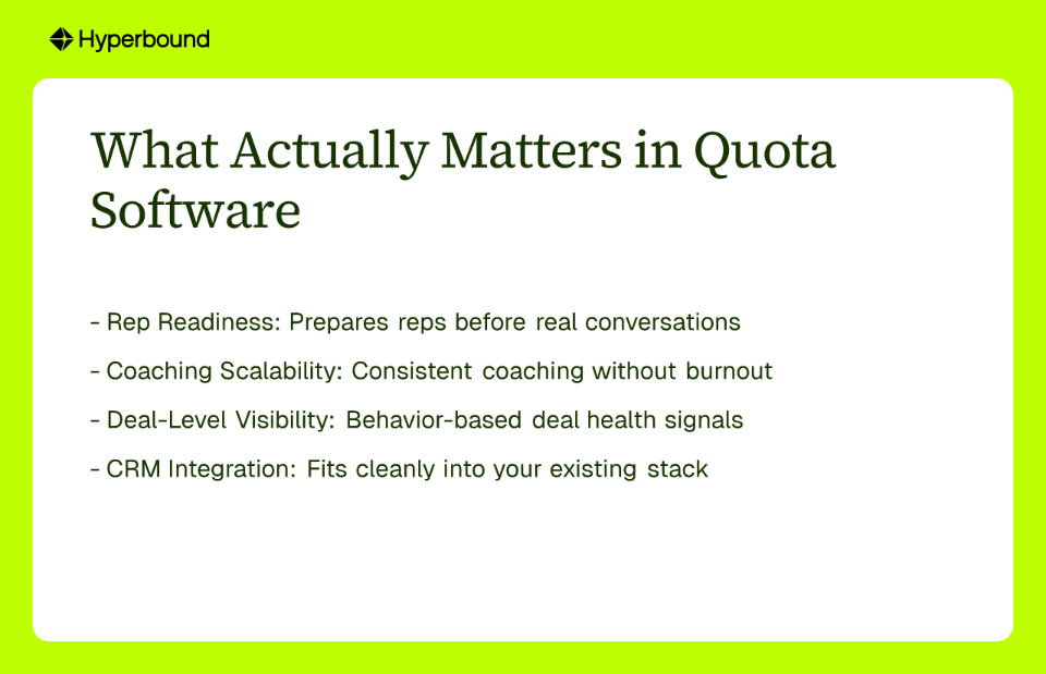 What Actually Matters in Quota Software