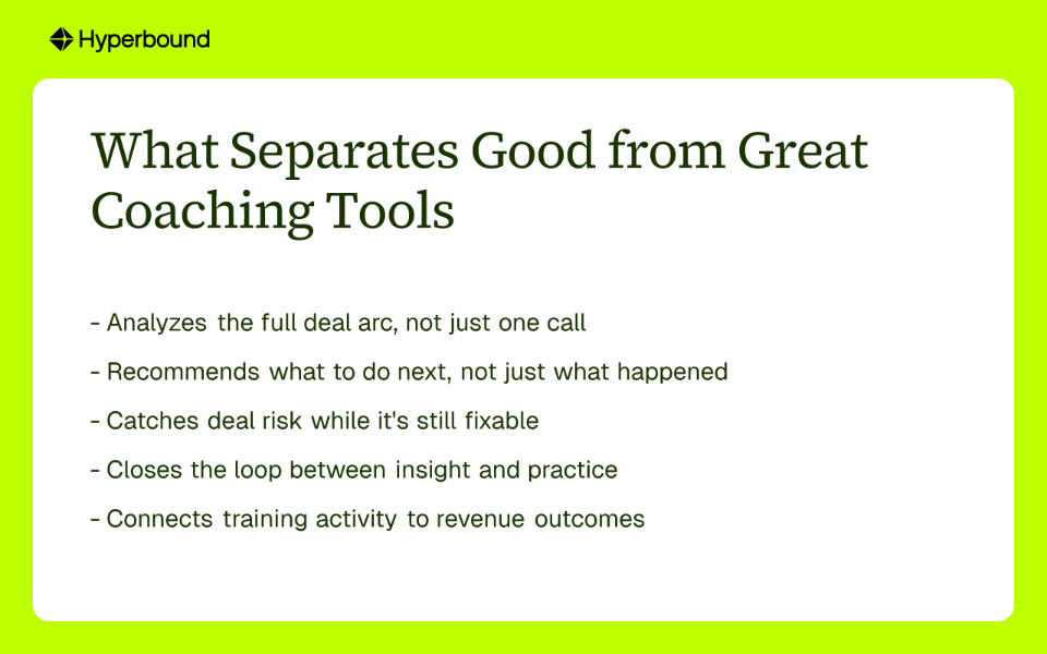 What Separates Good from Great Coaching Tools