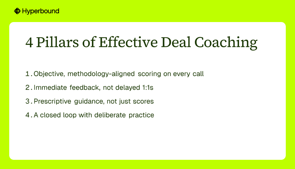 4 Pillars of Effective Deal Coaching