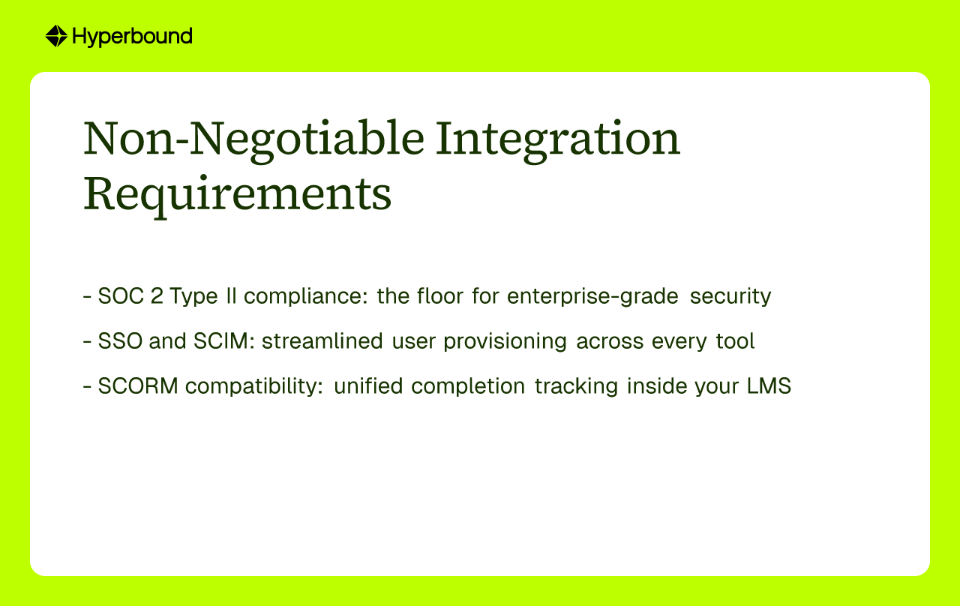 Non-Negotiable Integration Requirements