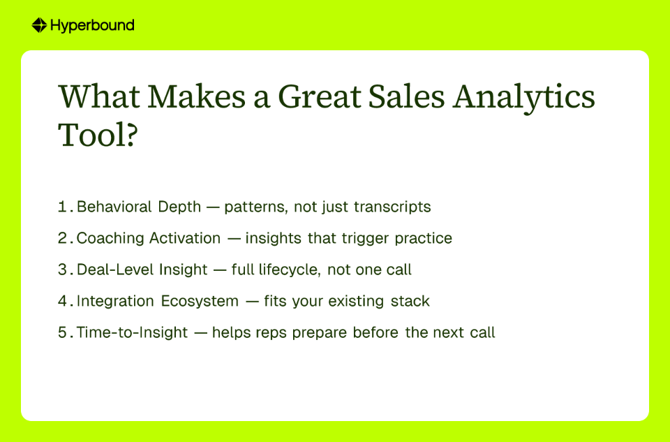What Makes a Great Sales Analytics Tool?