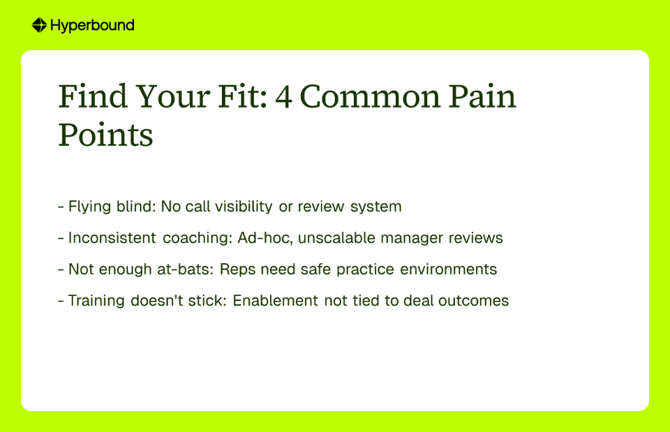 Find Your Fit: 4 Common Pain Points