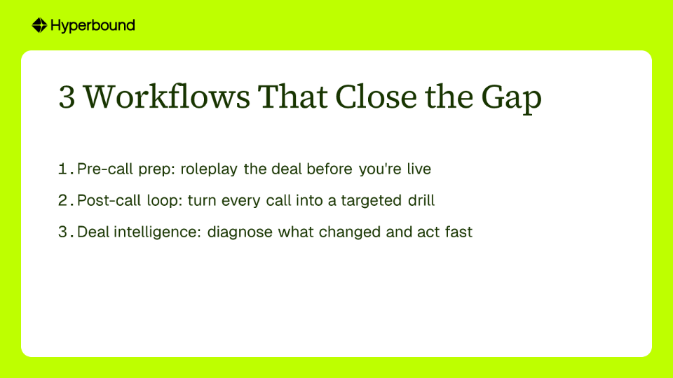3 Workflows That Close the Gap