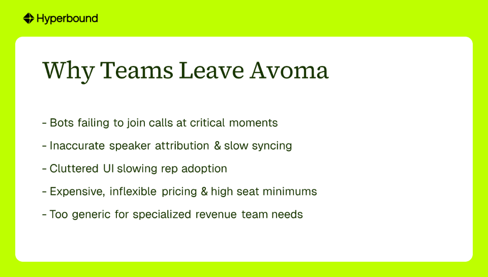 Why Teams Leave Avoma