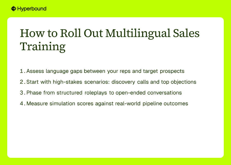 How to Roll Out Multilingual Sales Training