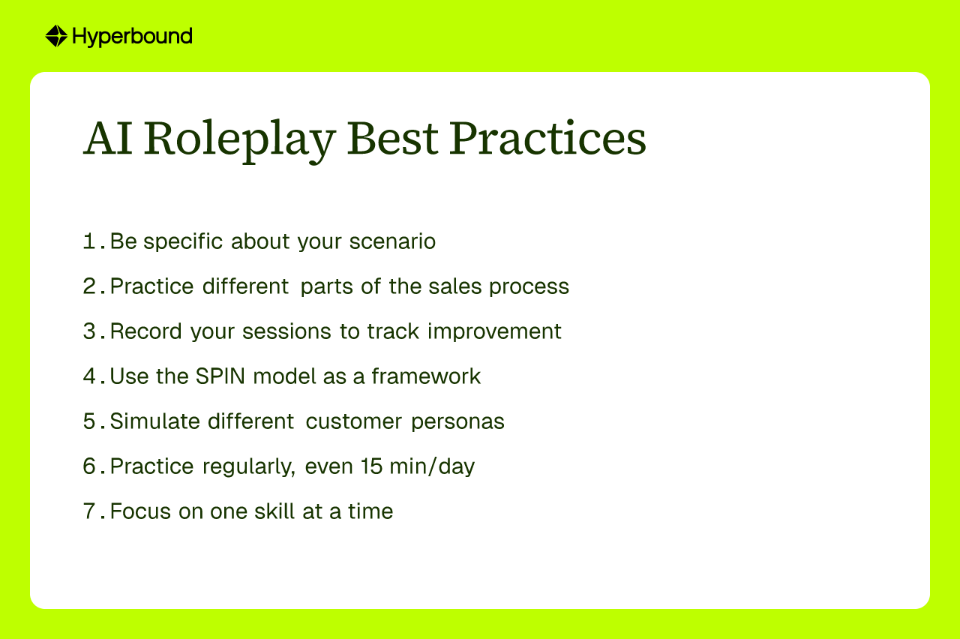 AI Roleplay Best Practices