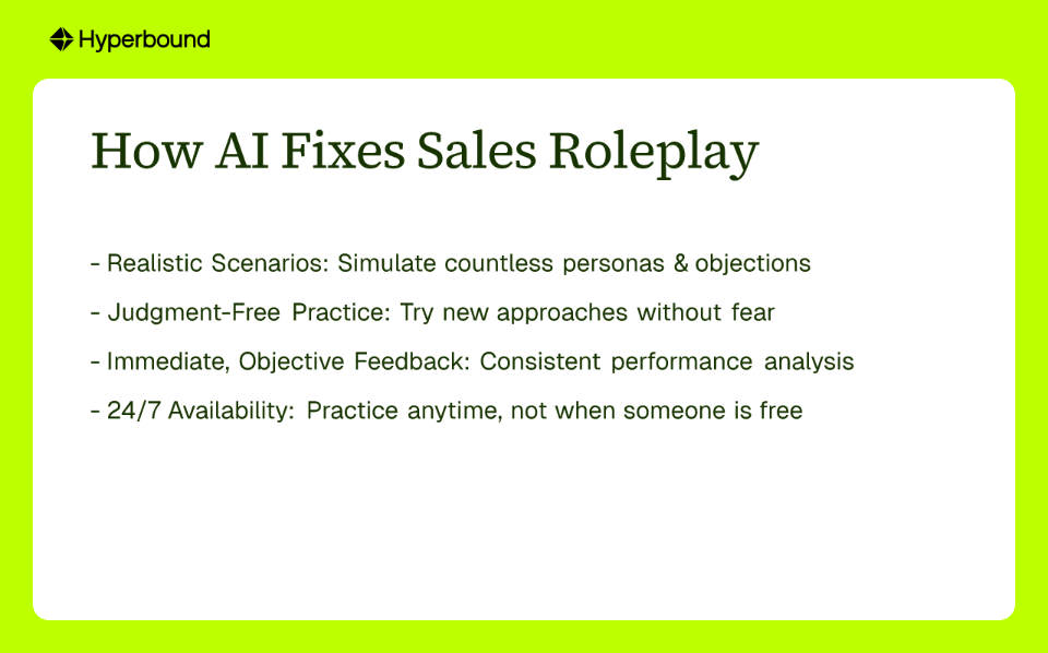 How AI Fixes Sales Roleplay