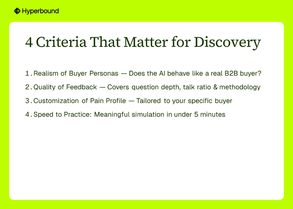 4 Criteria That Matter for Discovery
