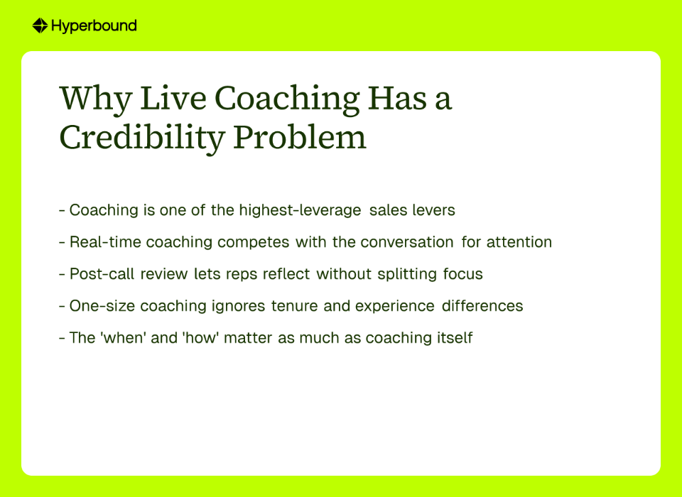 Why Live Coaching Has a Credibility Problem