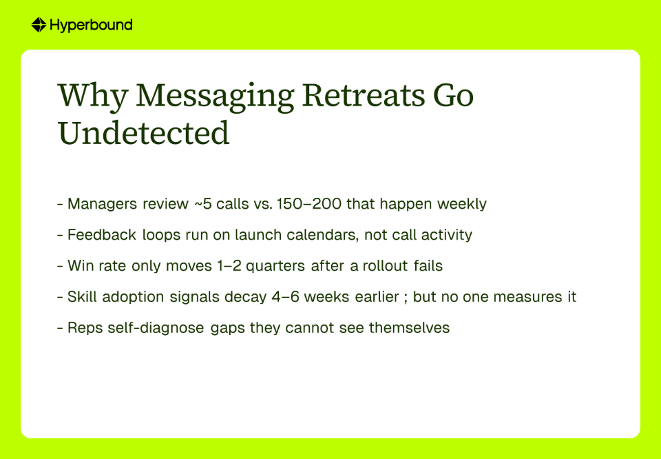 Why Messaging Retreats Go Undetected