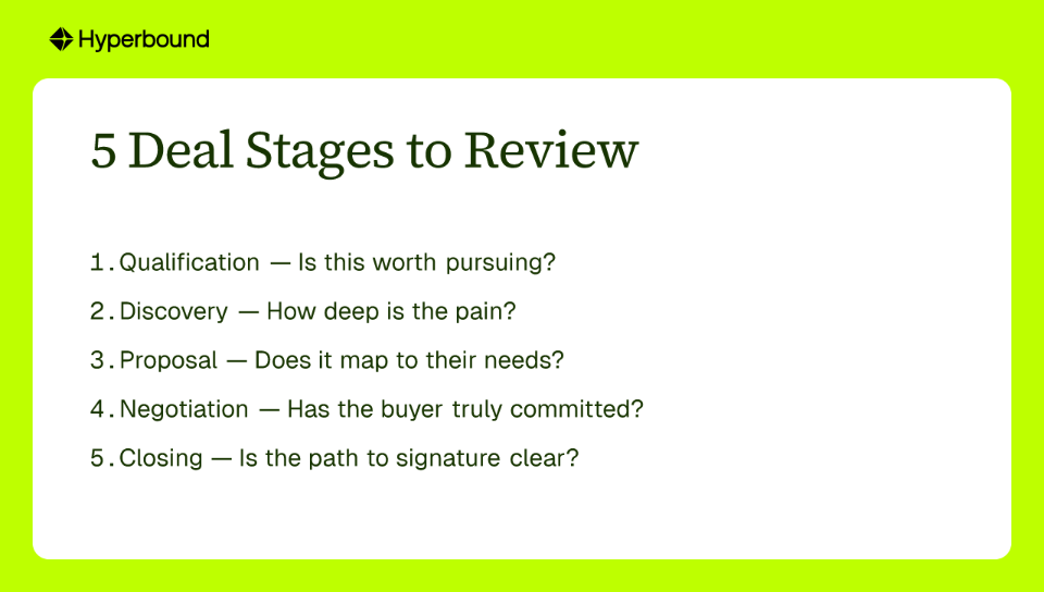 5 Deal Stages to Review
