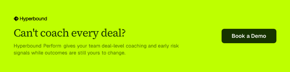 Cannot coach every deal?