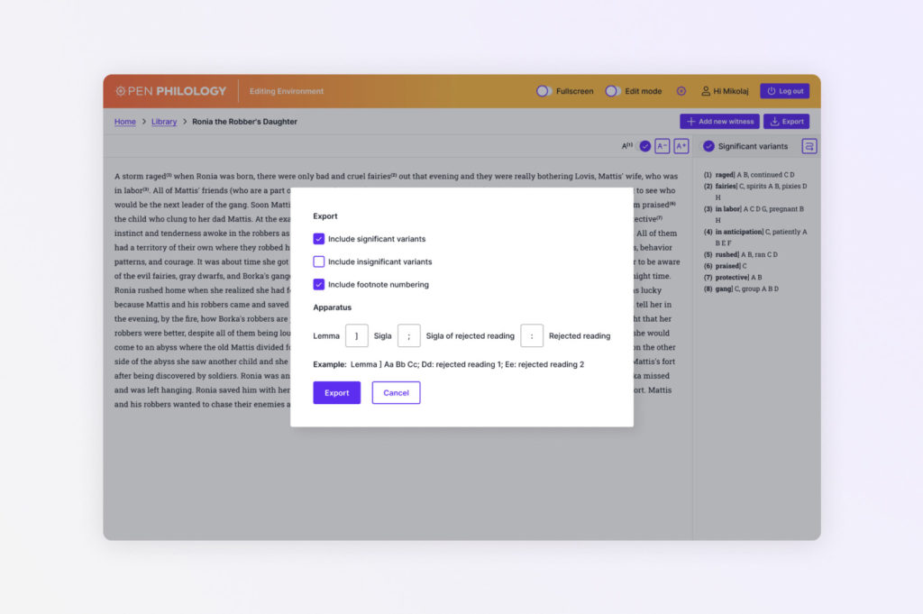 An image representing a web app for ancient text translation.