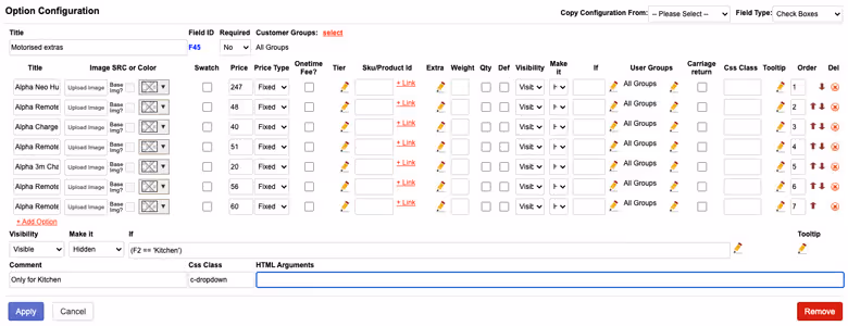 Dynamic Products Options 1