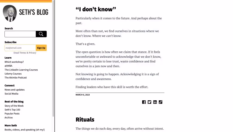 Seth's Blog