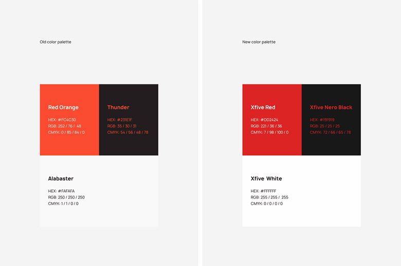 xfive color rebrand in 2019