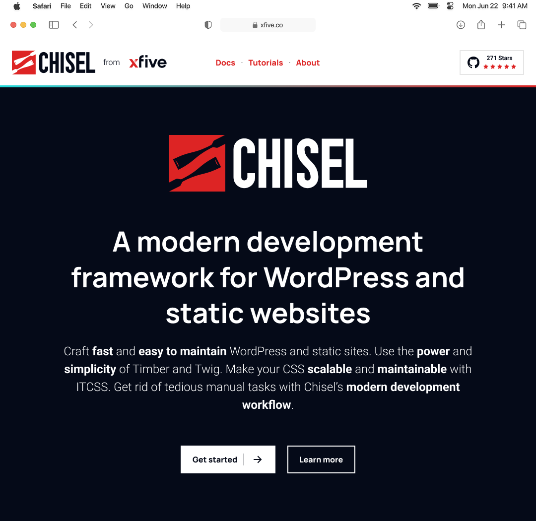 A Chisel framework webpage design