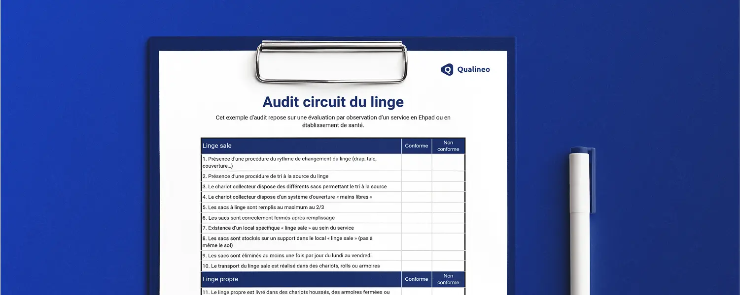Grille PDF d’audit : circuit du linge en EHPAD ou établissement de santé – Qualineo